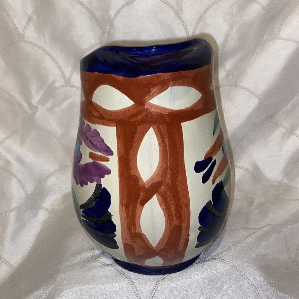 Tonala Vasquez Mexico Abstract Pattern Large Pitcher Jug Talavera - Picture 8 of 10